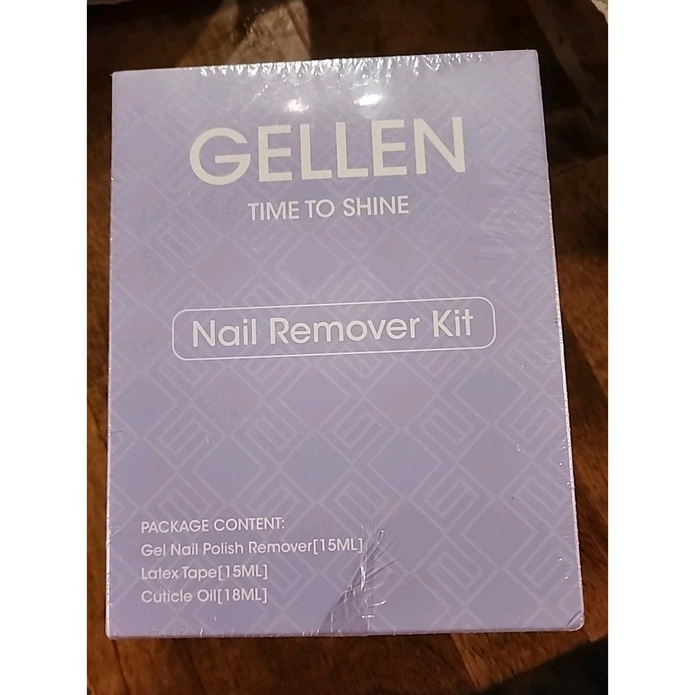 Gellen Gel Nail Removal Kit 3-Piece, 15ml Time to Shine Remover Tape And Oil